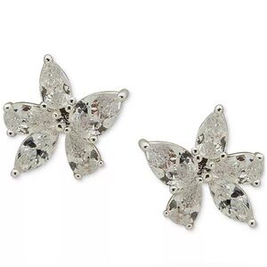 NWT! Anne Klein Flower Shaped Stud Earrings